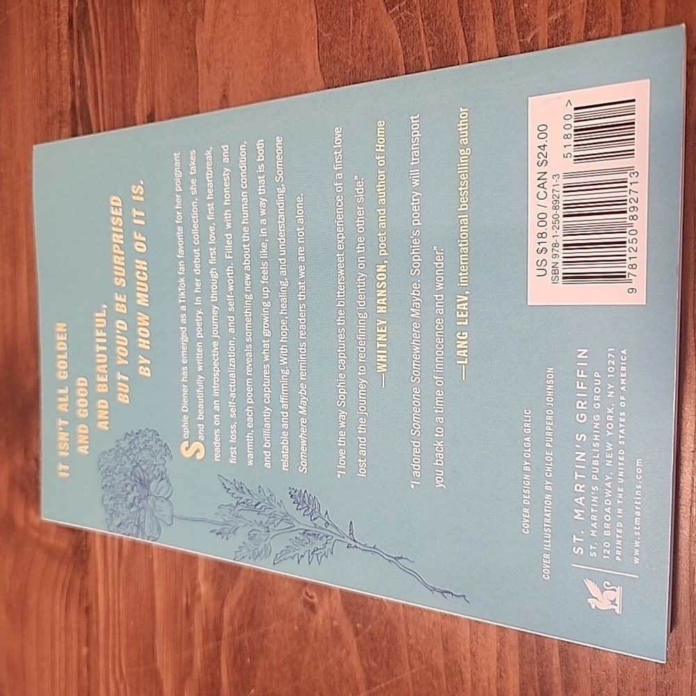Someone Somewhere Maybe: Poems - Paperback By Sophie Diener Book of Poems - Picture 4 of 4